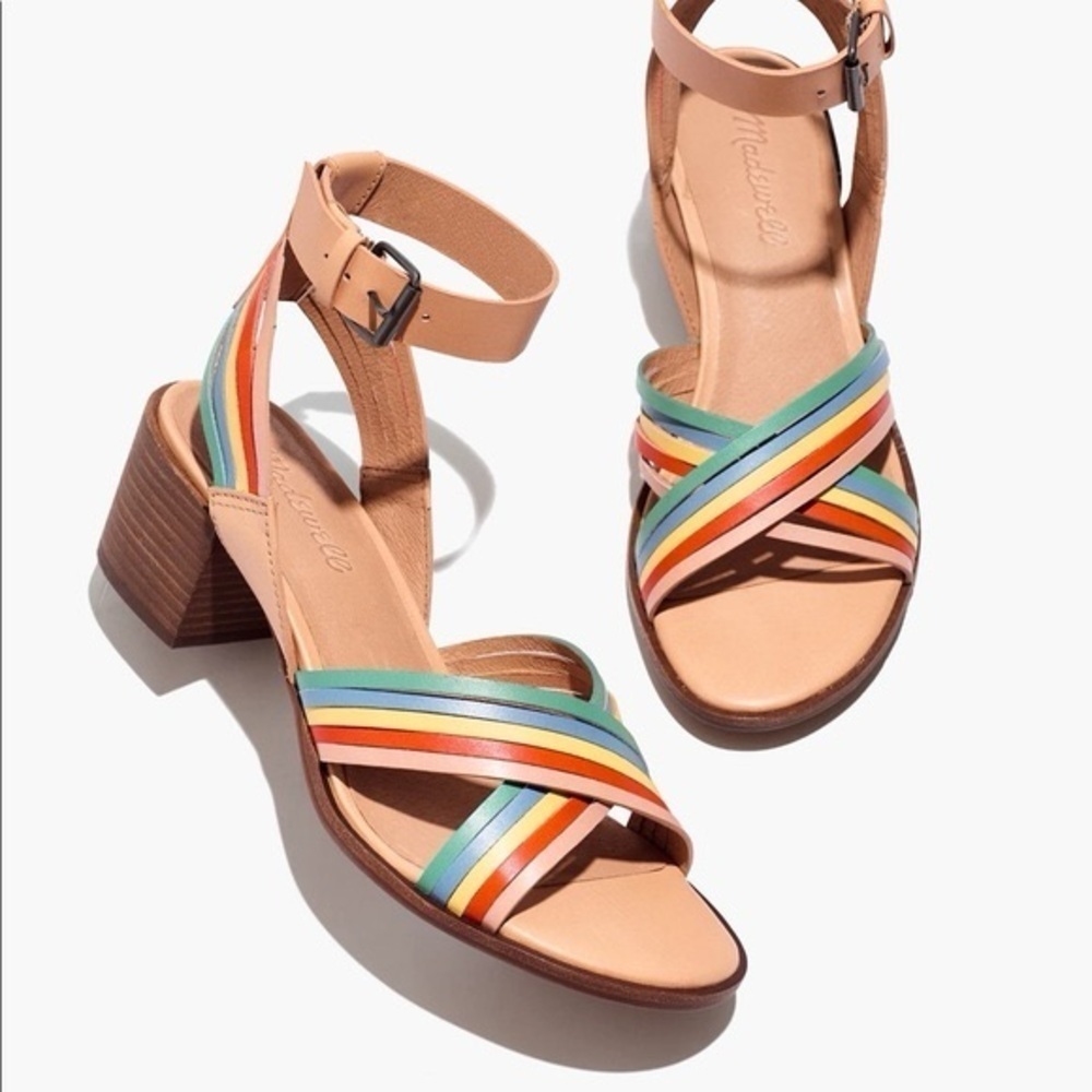 Women’s MADEWELL Samira rainbow leather sandal- Size 5